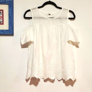 A White Lightweight Embroidered Blouse